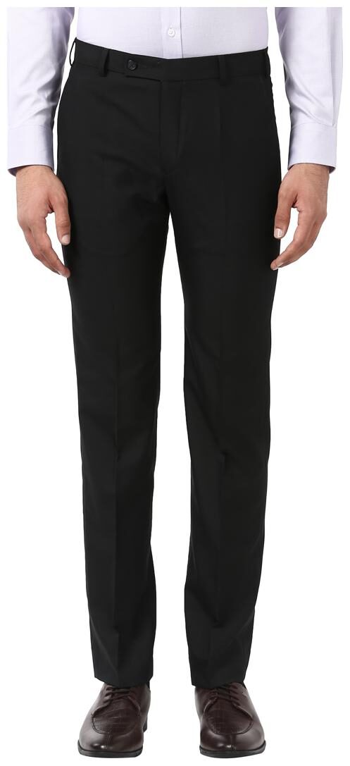 

Park Avenue Men Solid Slim Fit Formal Trouser - Black