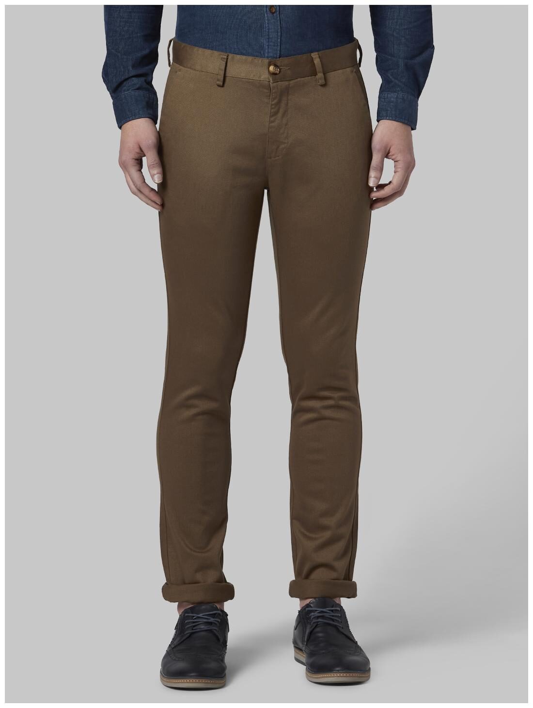 

Park Avenue Men Green Solid Regular fit Regular trousers