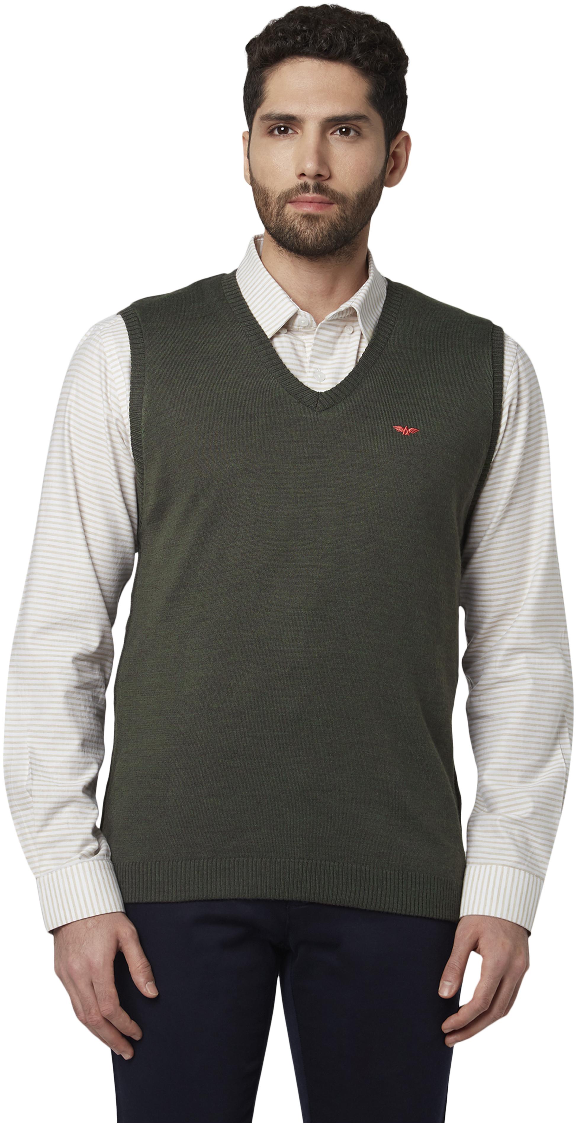 

Park Avenue Men Wool Pullover Green color