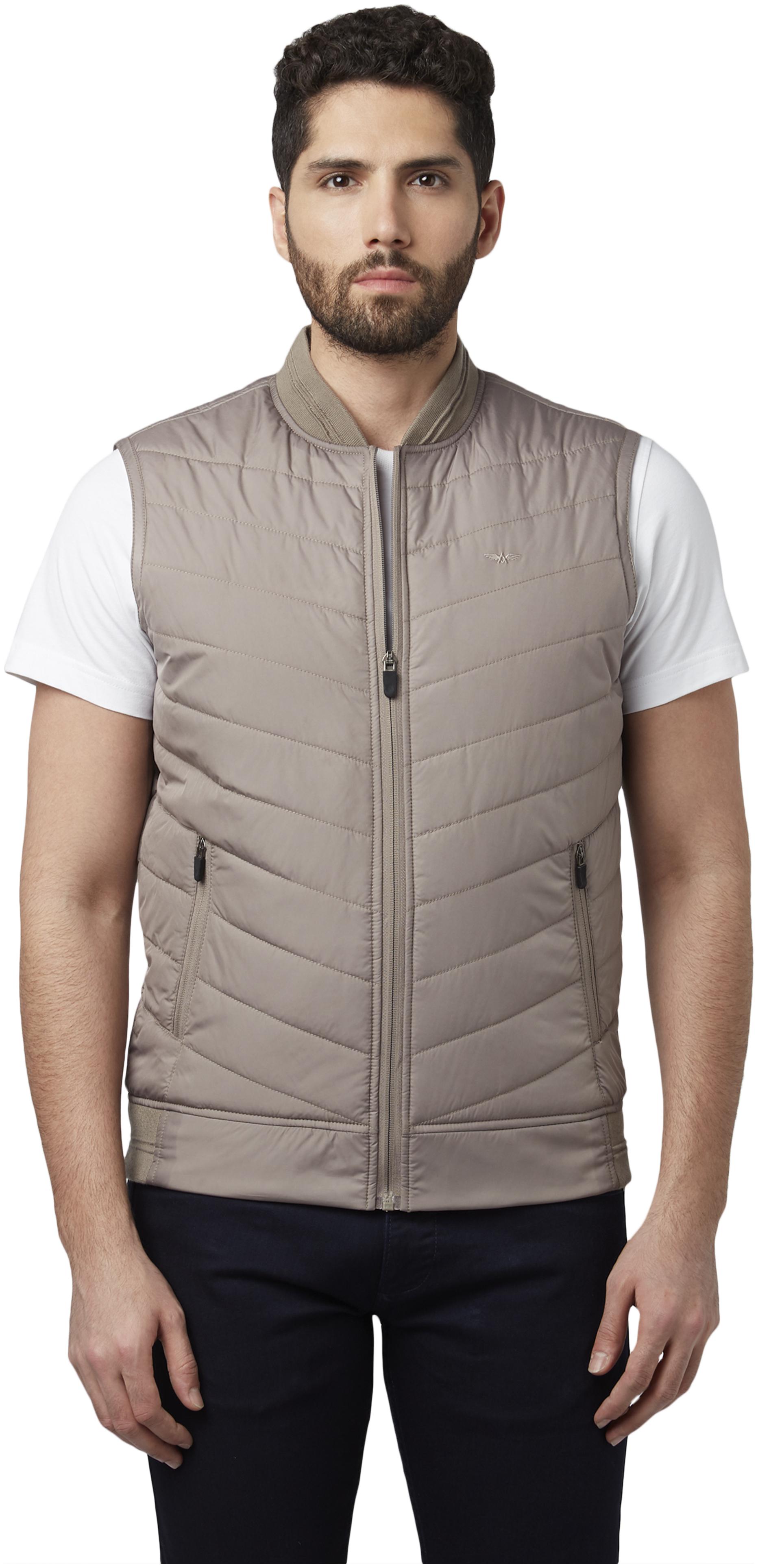 

Park Avenue Men Polyester Bomber Jacket Beige color