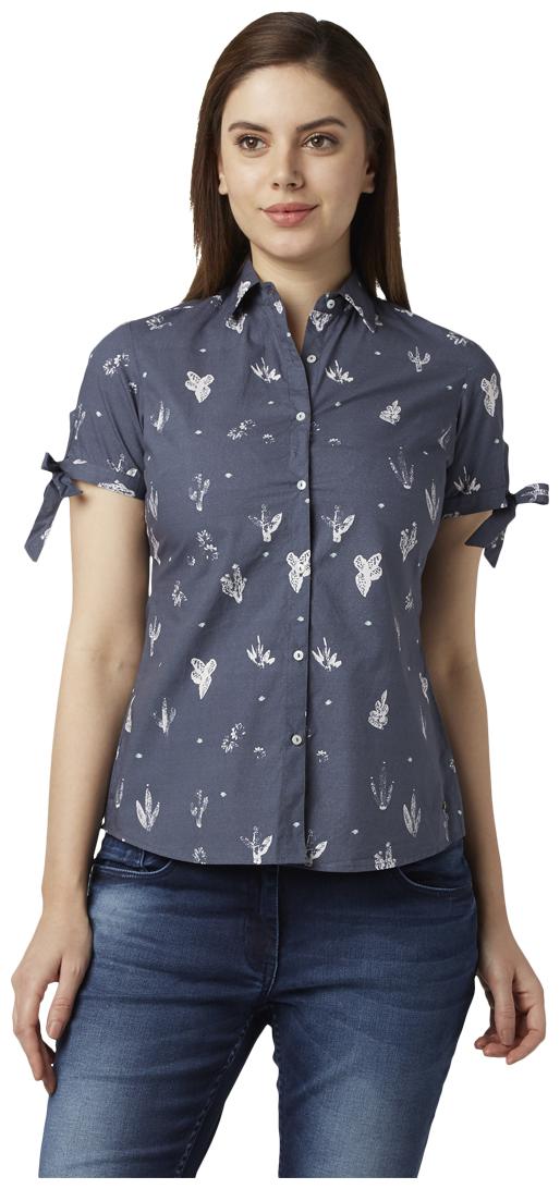 

Park Avenue Women Solid Regular top - Blue