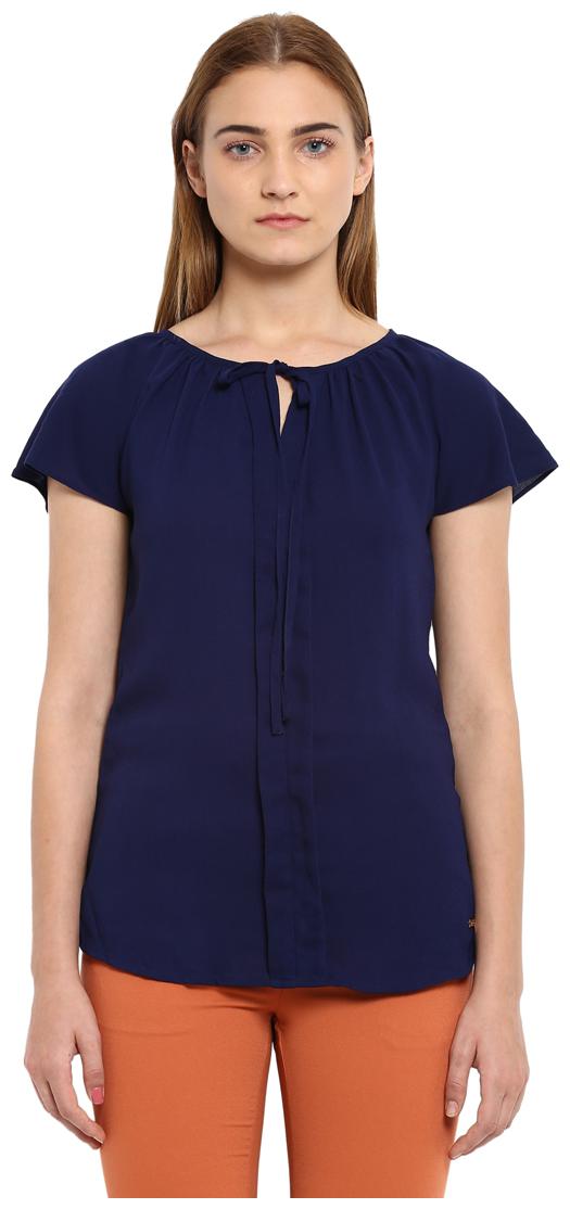 

Park Avenue Women Solid Regular top - Blue