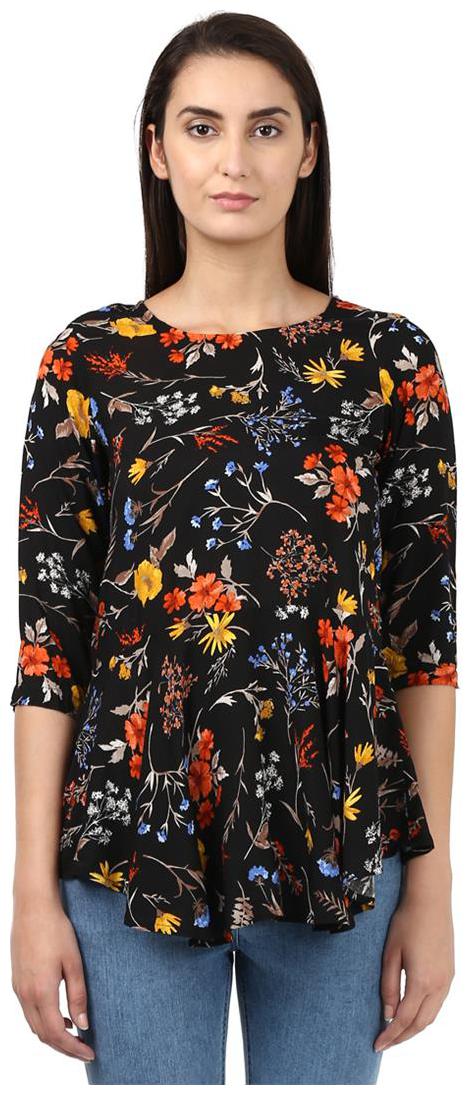 

Park Avenue Women Printed Regular top - Black