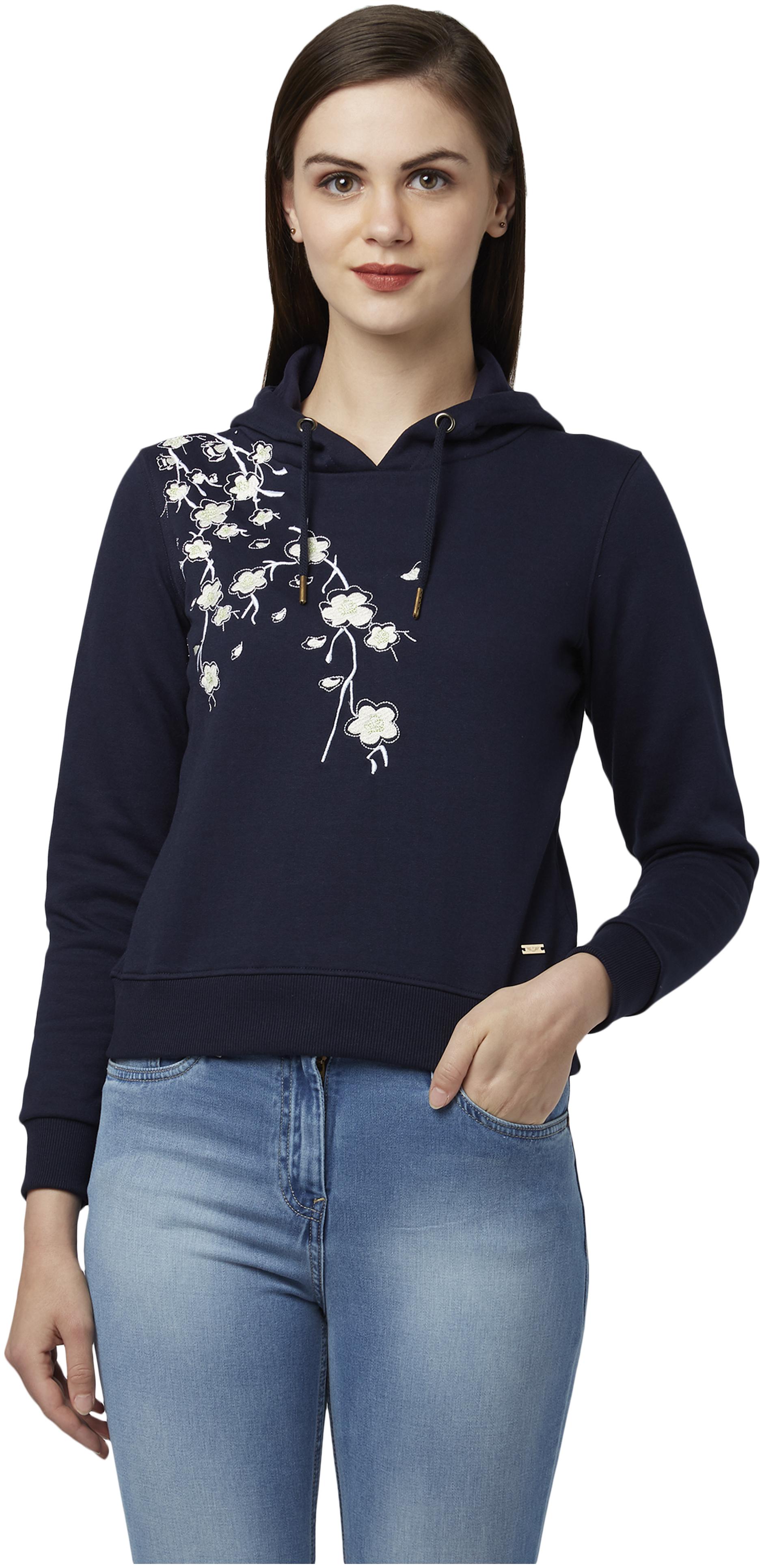 

Park Avenue Women Floral Sweatshirt - Grey