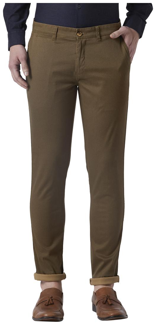 

Park Avenue Men Green Solid Regular fit Regular trousers
