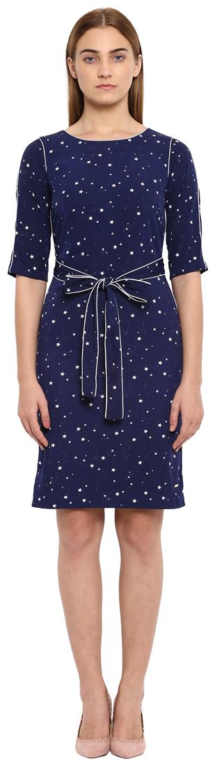 

Park Avenue Blue Printed Bodycon dress