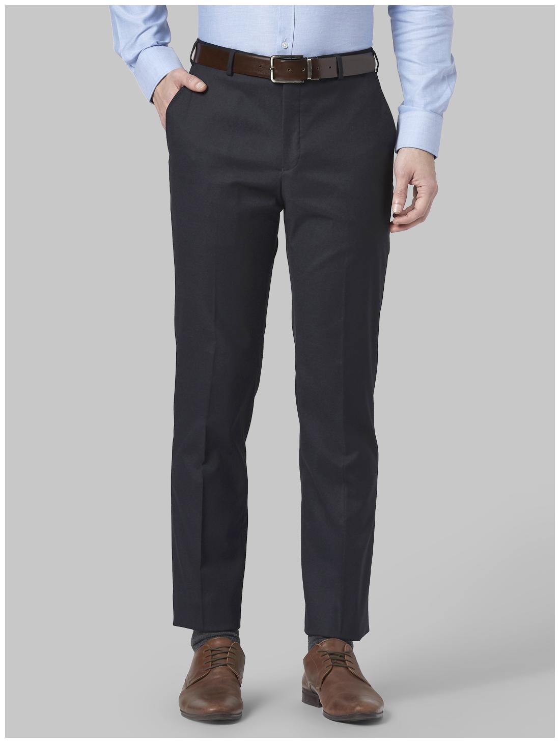 

Park Avenue Men Solid Regular Fit Formal Trouser - Blue