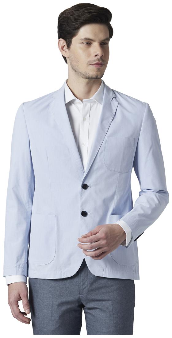 

Park Avenue Men Blue Solid Slim fit Single Breasted Blazer