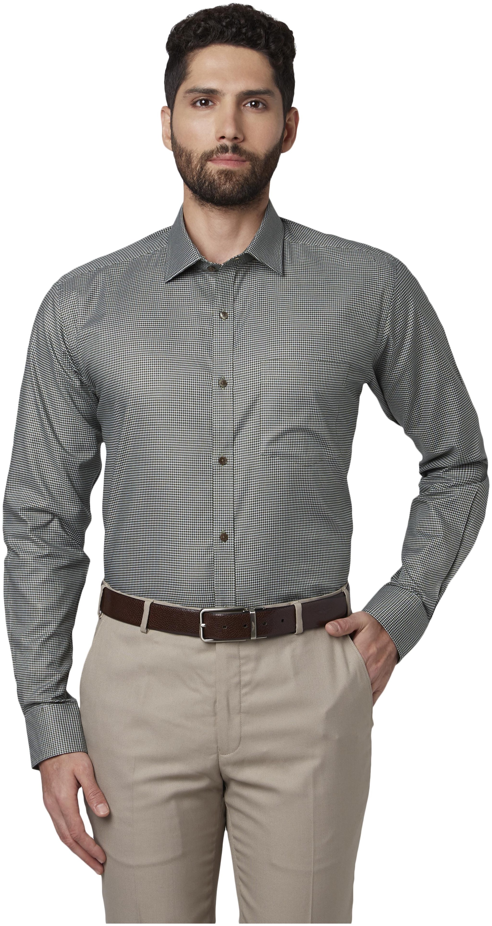 

Park Avenue Men Slim fit Formal Shirt - Green