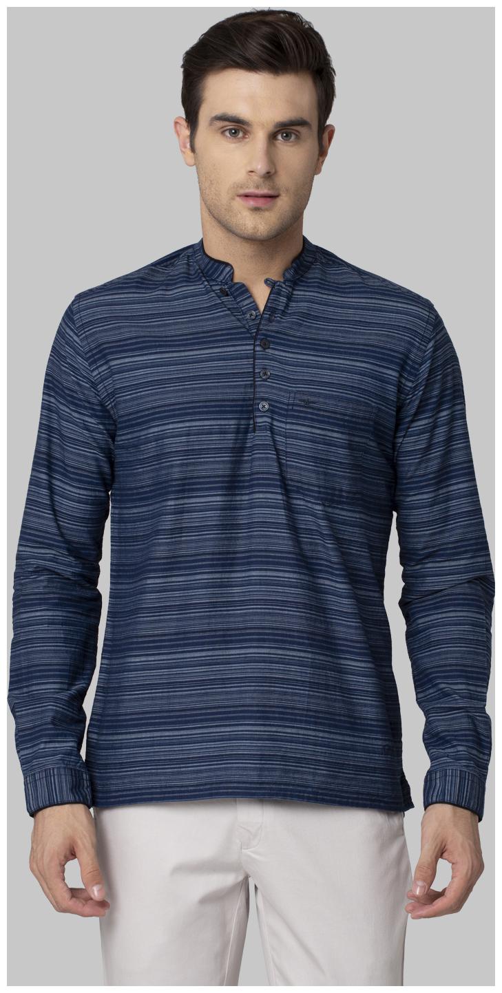 

Park Avenue Men Blue Solid Slim Fit Casual Shirt