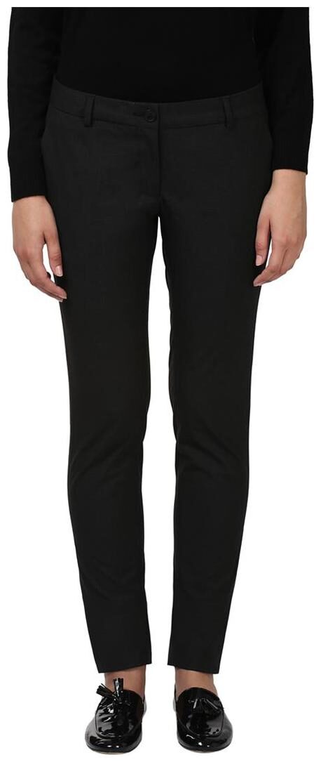 

Park Avenue Women Black Regular fit Regular trousers