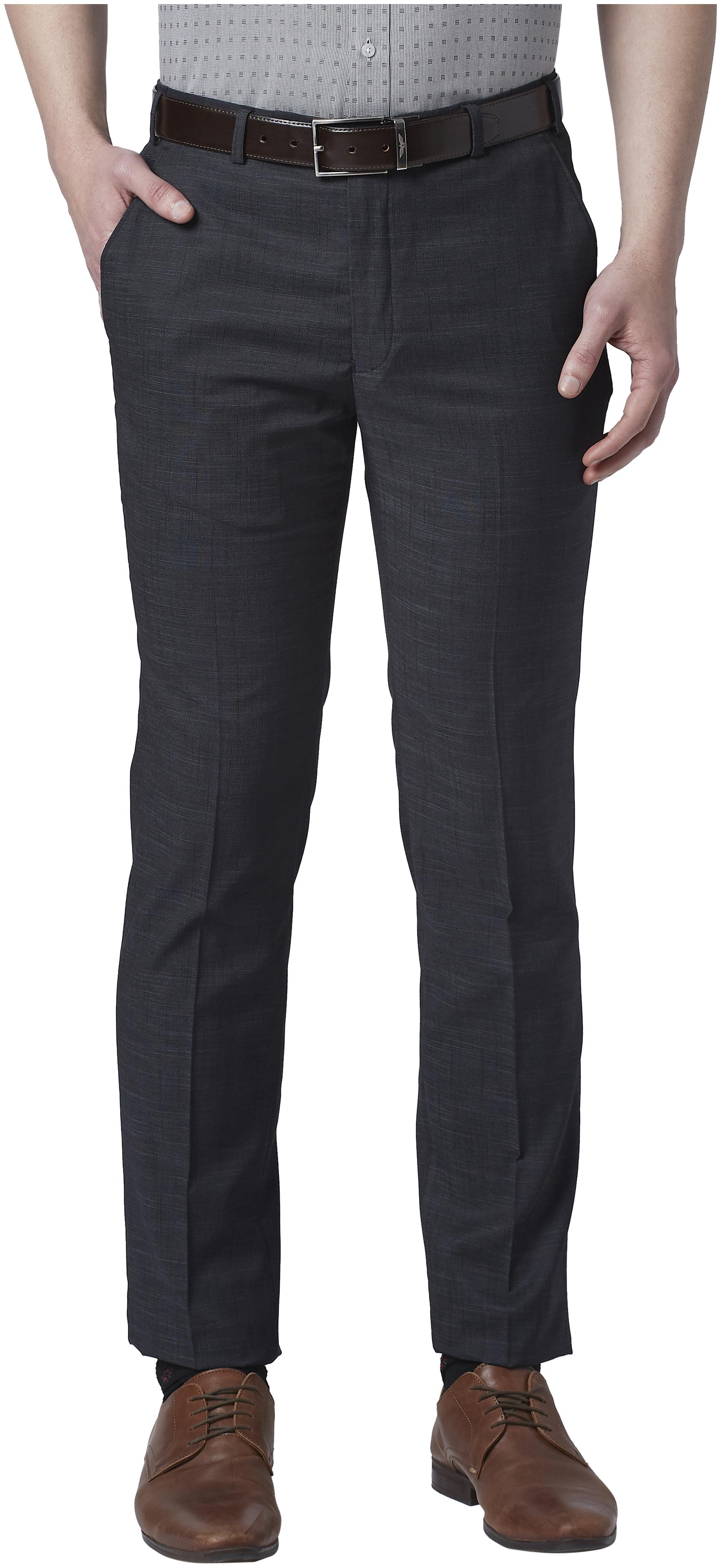 

Park Avenue Men Solid Slim Fit Formal Trouser - Black