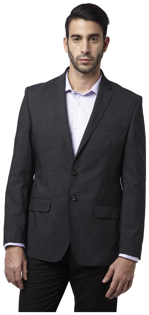 

Park Avenue Men Grey Solid Regular fit Single Breasted Blazer