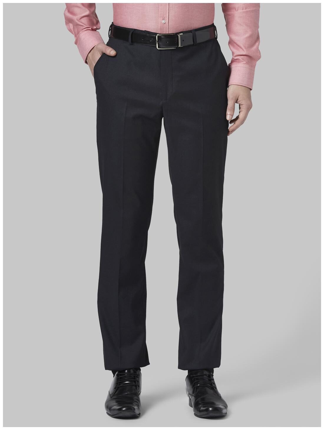 

Park Avenue Men Solid Regular Fit Formal Trouser - Black