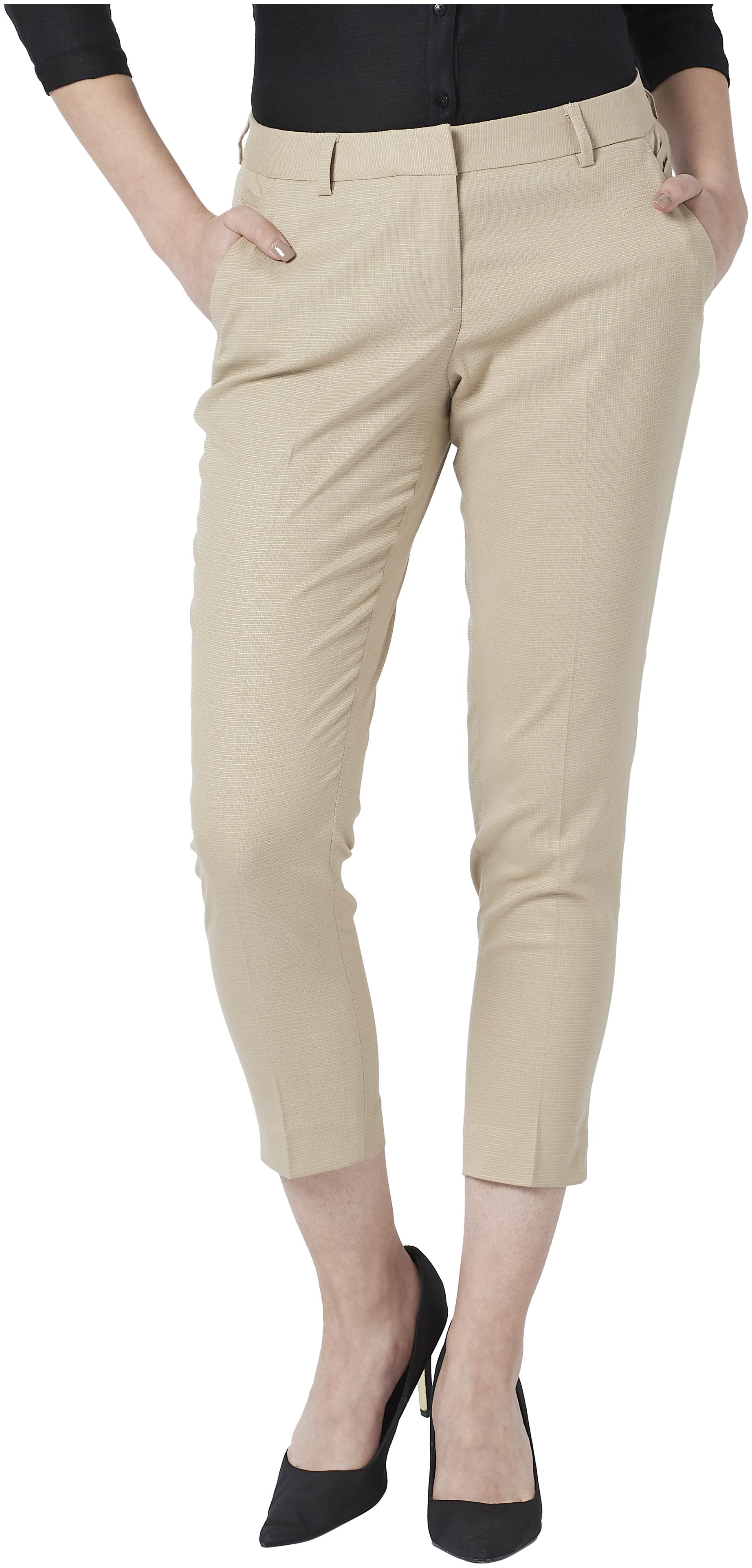 

Park Avenue Women Beige Tapered fit Regular trousers