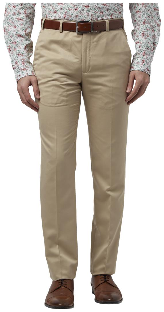 

Park Avenue Men Solid Slim Fit Formal Trouser - Beige