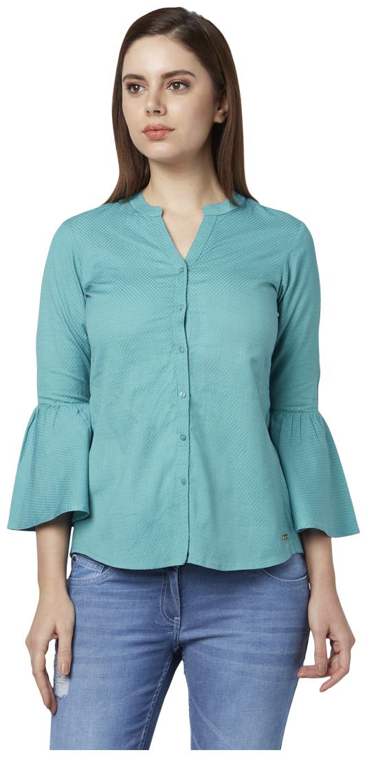 

Park Avenue Women Solid Regular top - Blue
