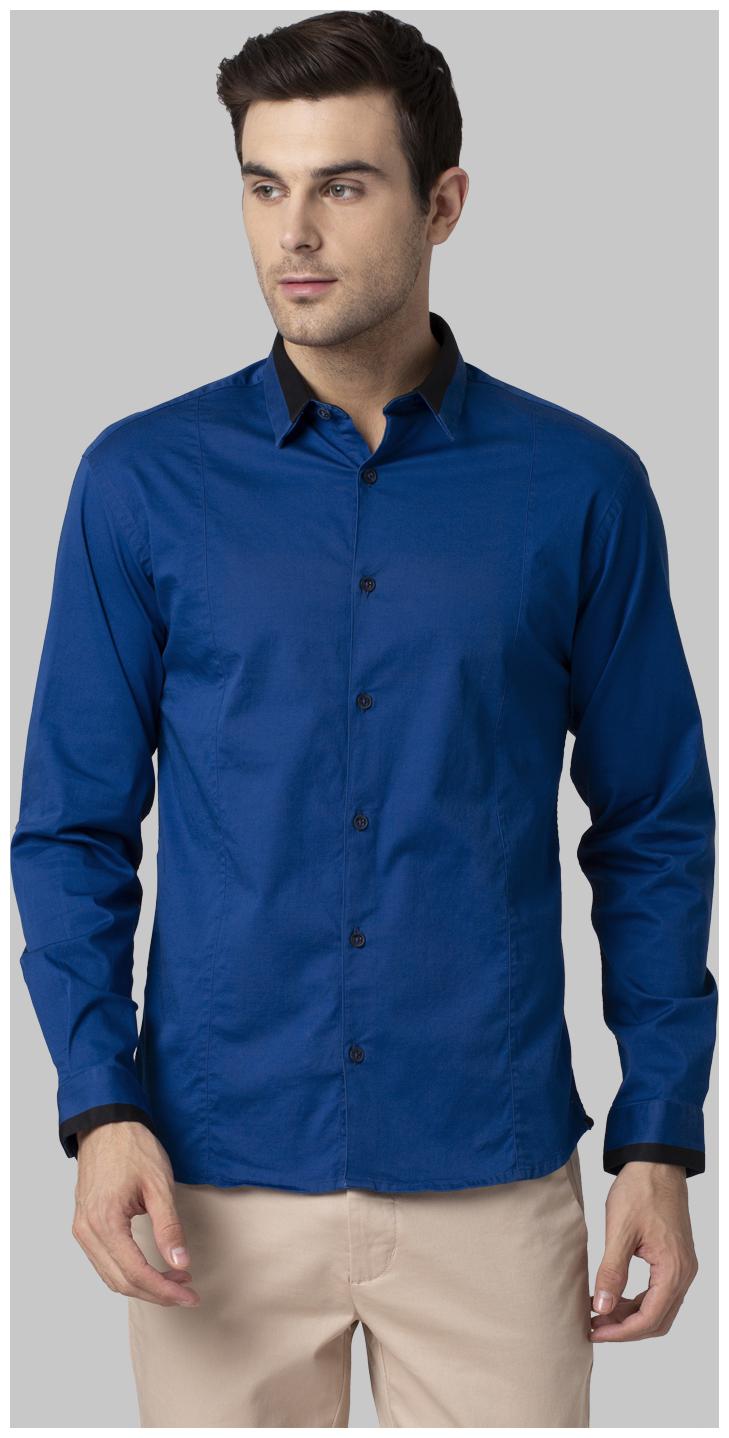 

Park Avenue Men Blue Solid Slim Fit Casual Shirt
