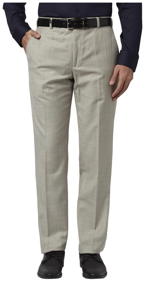 

Park Avenue Men Textured Regular Fit Formal Trouser - Beige