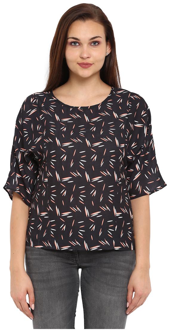

Park Avenue Women Printed Regular top - Blue