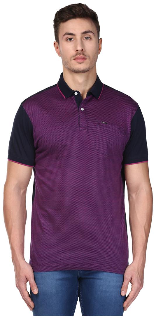 

Park Avenue Men Purple Regular fit Cotton Polo collar T-Shirt - Pack Of 1