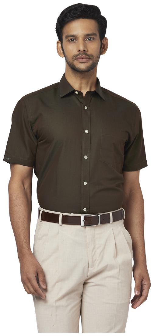 

Park Avenue Men Green Solid Regular Fit Casual Shirt