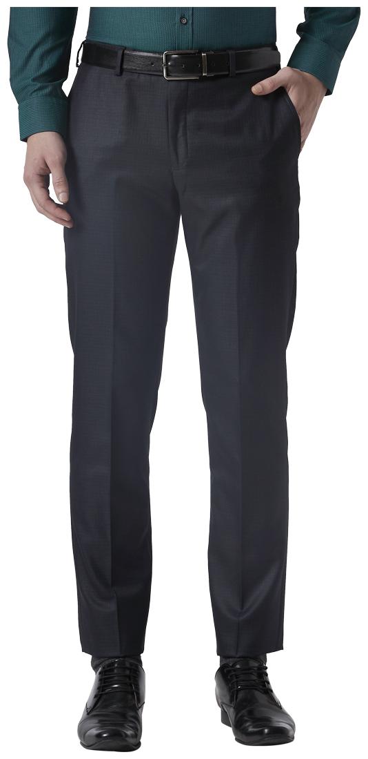 

Park Avenue Men Solid Regular Fit Formal Trouser - Blue