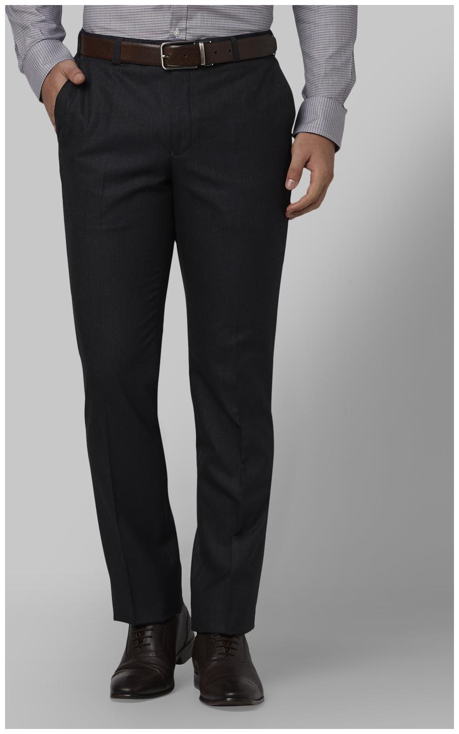 

Park Avenue Men Solid Regular Fit Formal Trouser - Blue