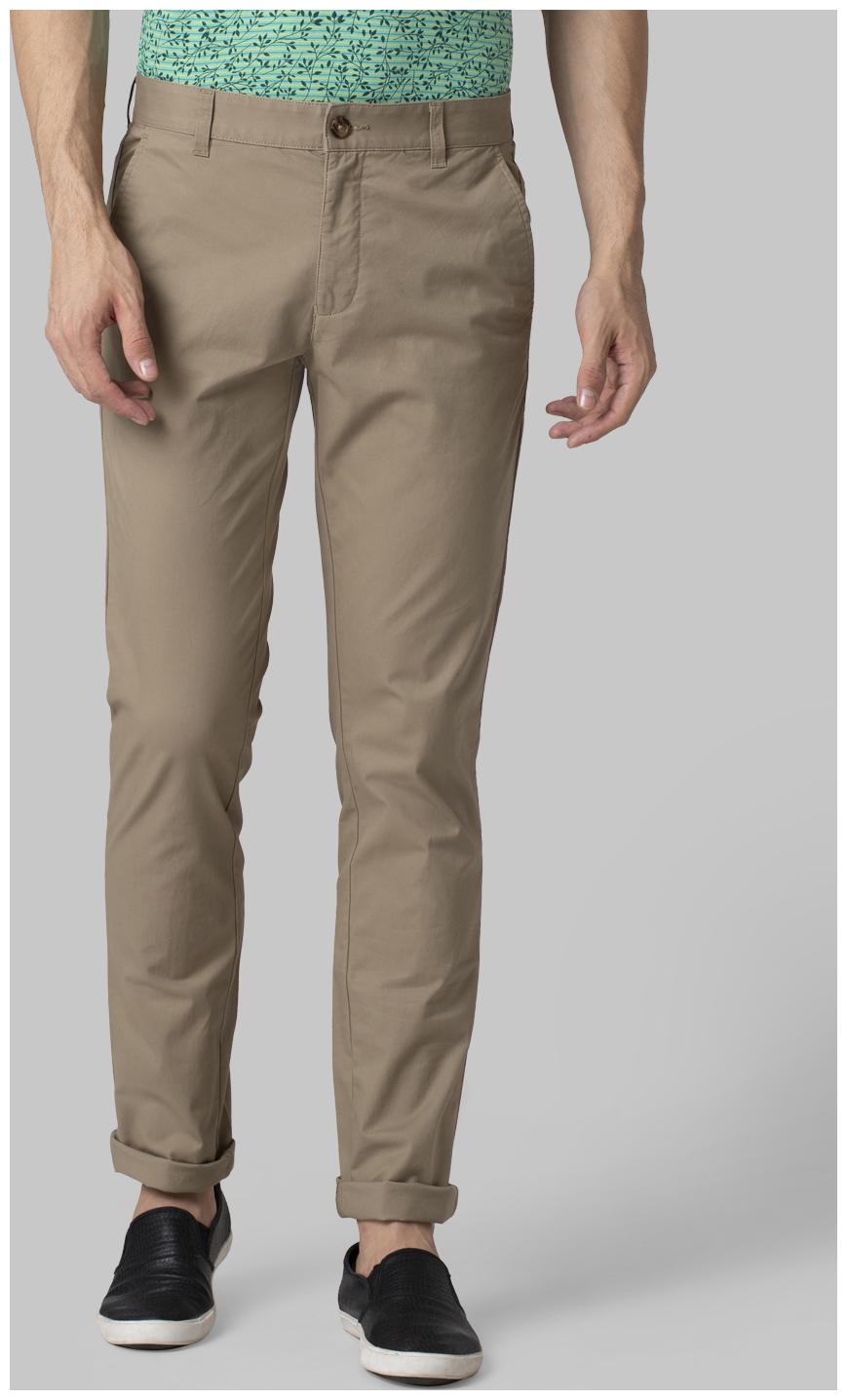 

Park Avenue Men Brown Solid Regular fit Wrinkle free Regular trousers