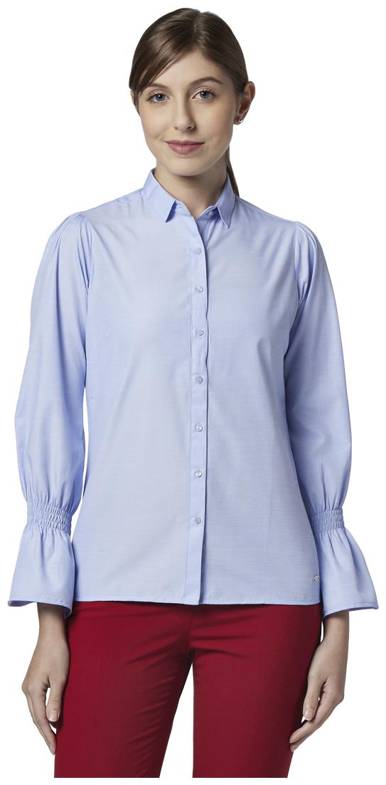 

Park Avenue Women Blue Solid Regular Fit Shirt