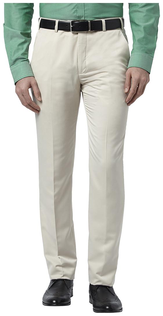 

Park Avenue Men Solid Slim Fit Formal Trouser - Brown