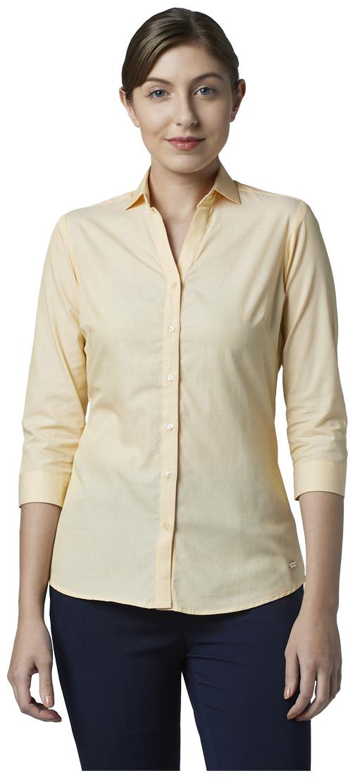 

Park Avenue Women Yellow Solid Regular Fit Shirt