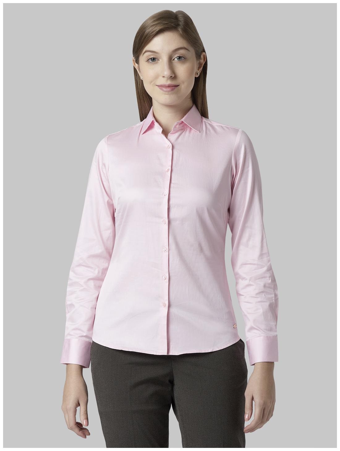 

Park Avenue Women Pink Solid Regular Fit Shirt