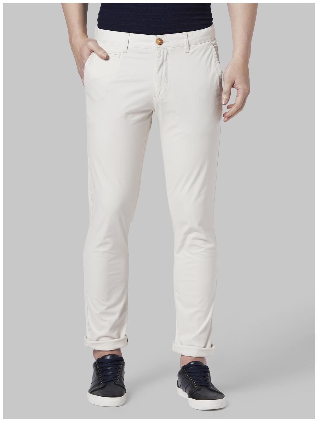 

Park Avenue Men Yellow Solid Regular fit Regular trousers