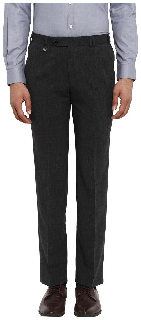 Buy Park Avenue Men Solid Slim Fit Formal Trouser - Grey Online at Low ...