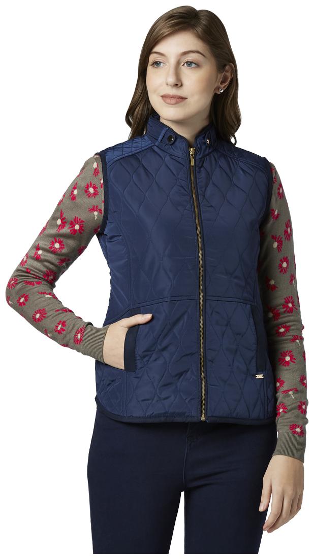 

Park Avenue Women Solid Regular Jacket - Blue