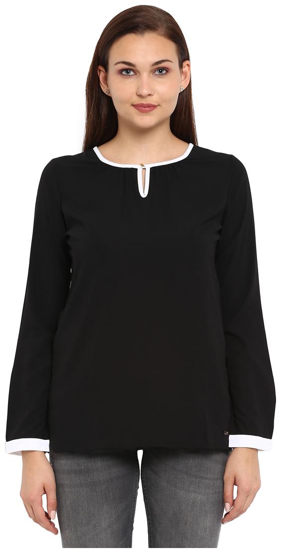 

Park Avenue Women Solid Regular top - Black