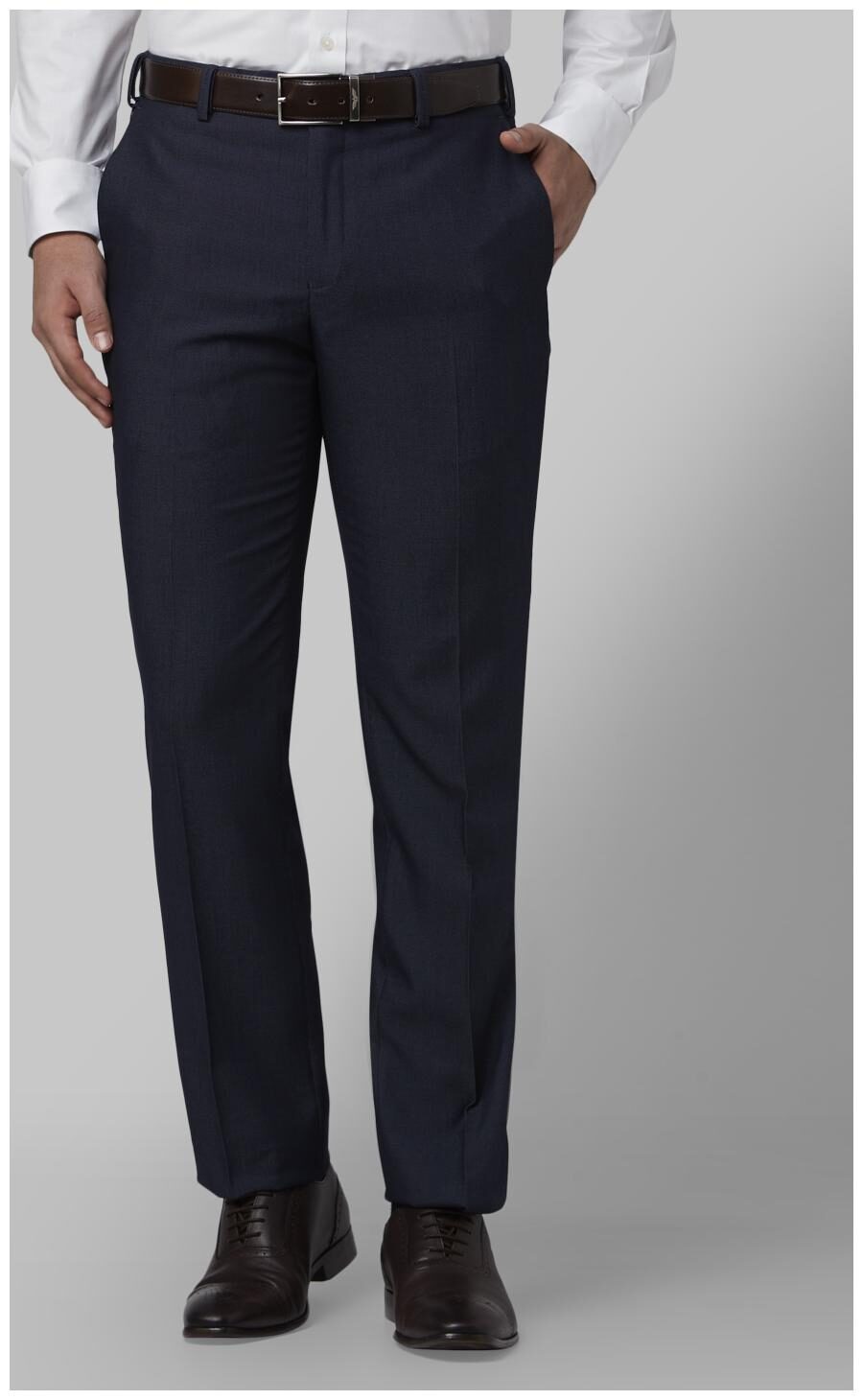 

Park Avenue Men Solid Regular Fit Formal Trouser - Blue