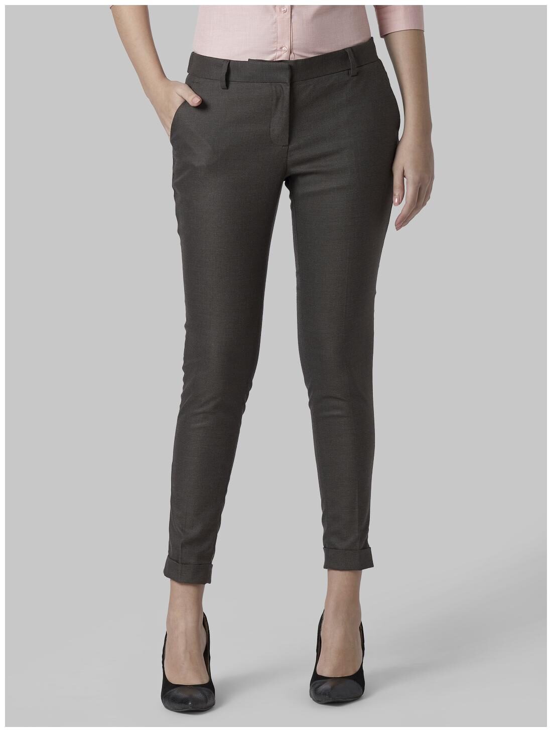 

Park Avenue Women Grey Regular fit Regular trousers