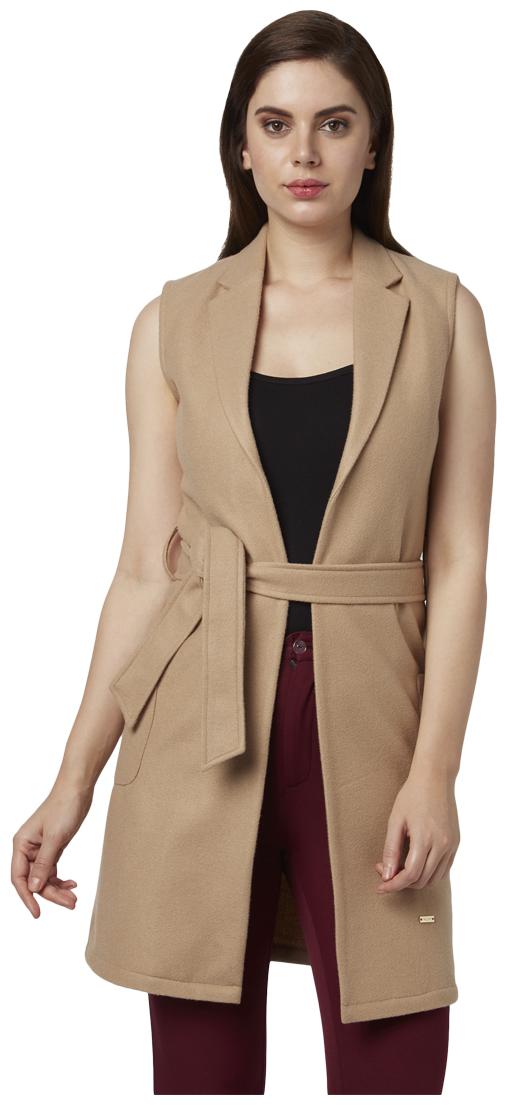 

Park Avenue Women Solid Regular Jacket - Brown