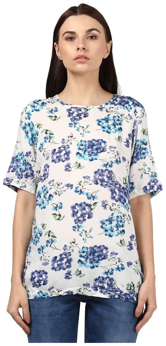 

Park Avenue Women Printed A-line top - White