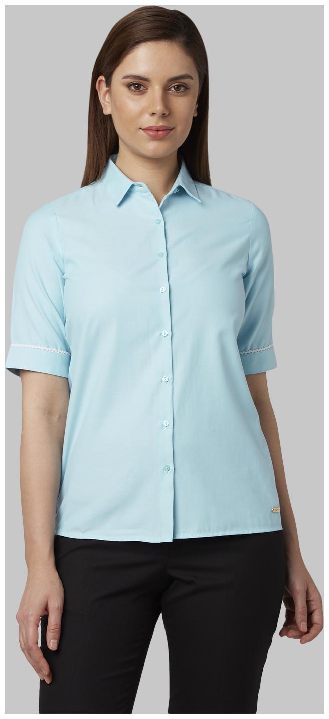 

Park Avenue Women Regular Fit Solid Shirt Turquoise