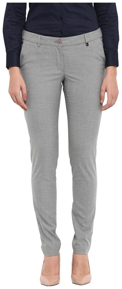 

Park Avenue Women Grey Straight fit Regular trousers