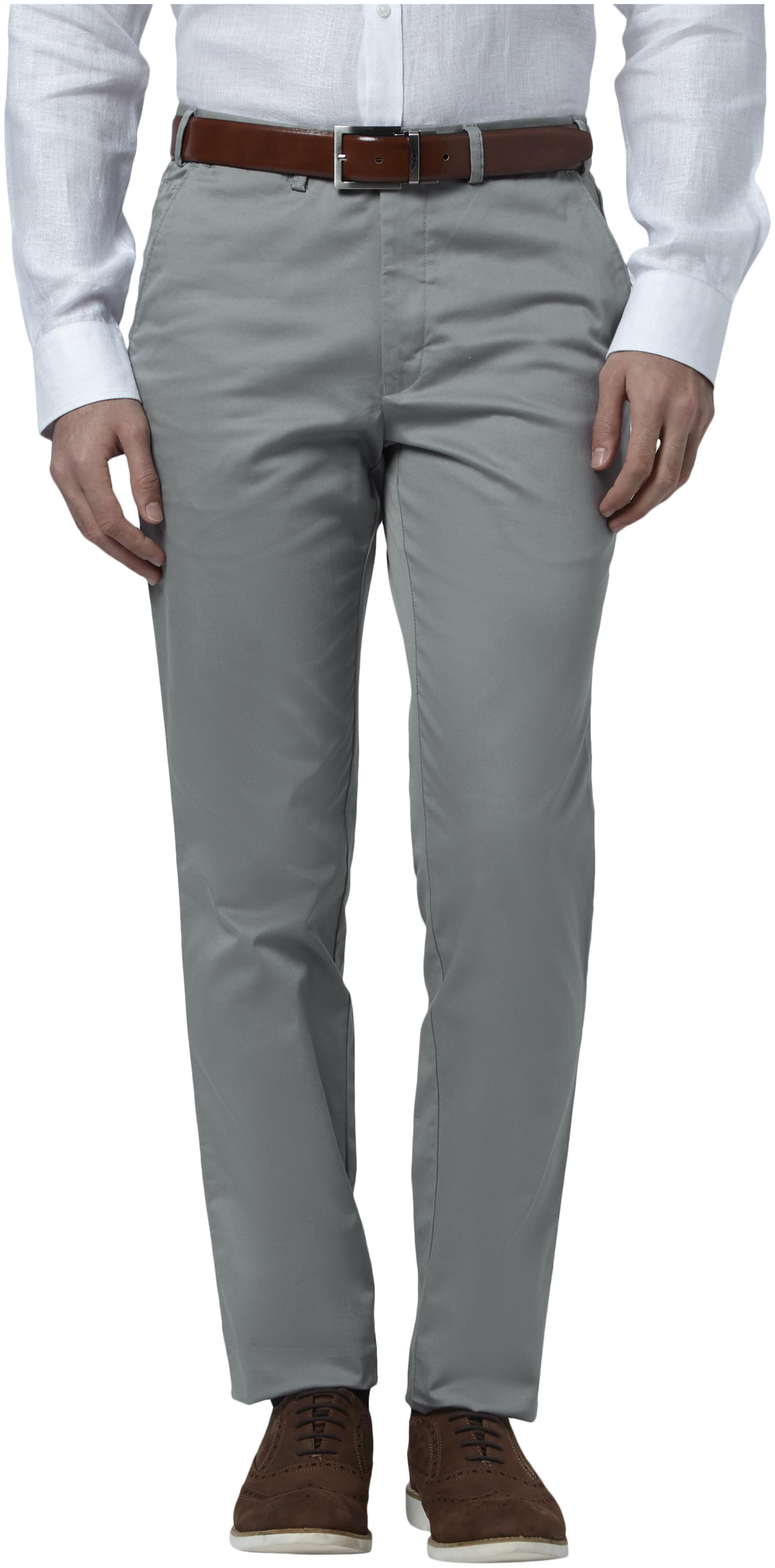 

Park Avenue Men Solid Regular Fit Formal Trouser - Grey