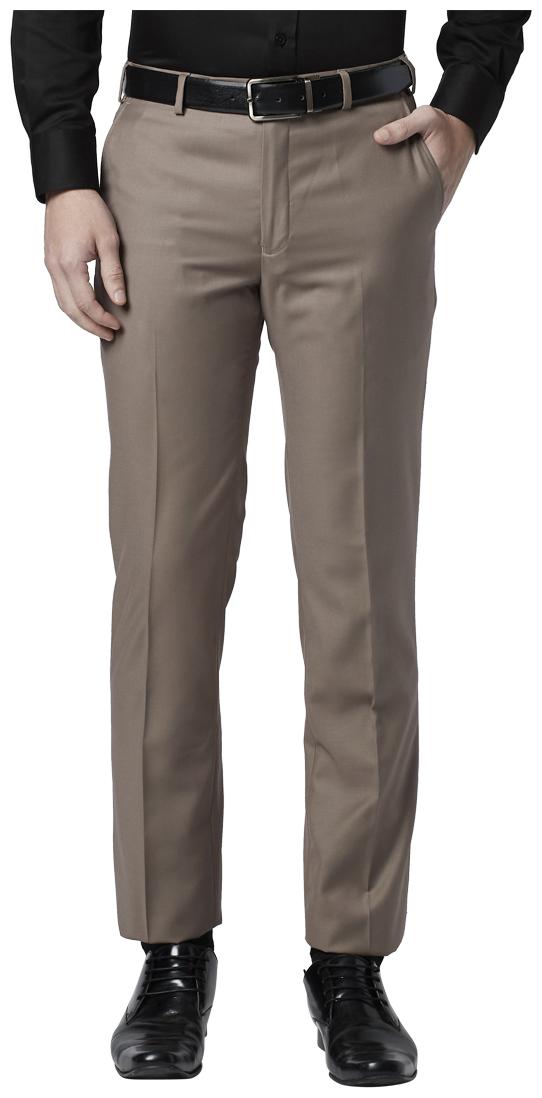 

Park Avenue Men Solid Slim Fit Formal Trouser - Beige