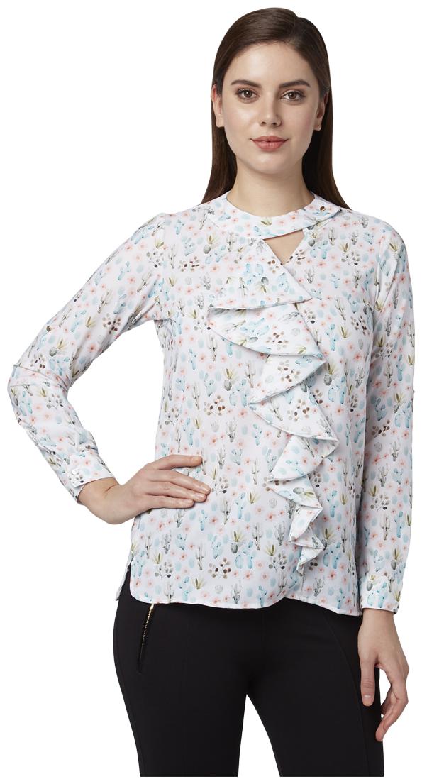 

Park Avenue Women Printed Regular top - Grey