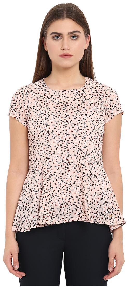 

Park Avenue Women Printed Regular top - Beige