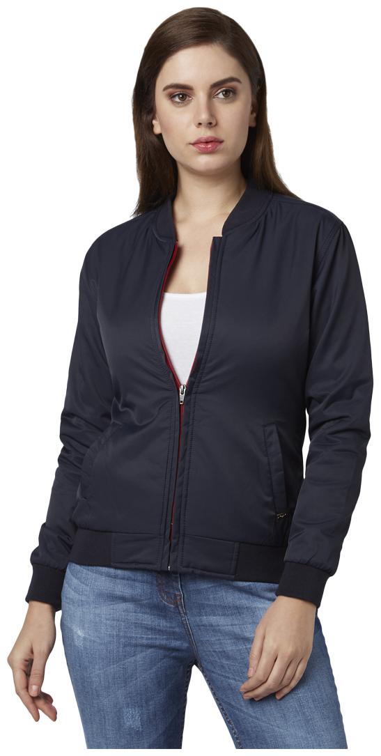 

Park Avenue Women Solid Regular Jacket - Blue