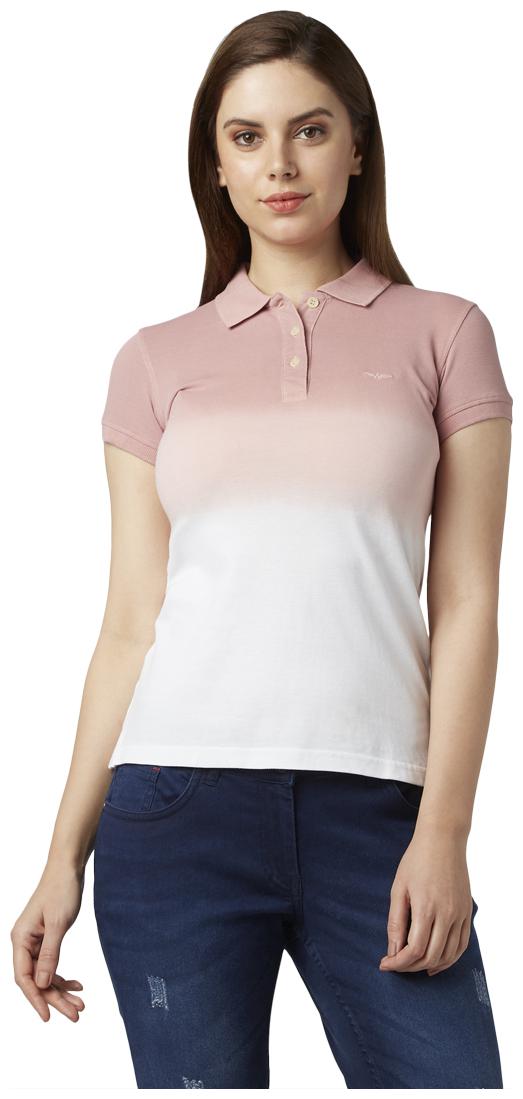 

Park Avenue Women Multi Regular fit Polo neck Cotton T shirt