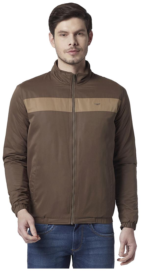 

Park Avenue Men Brown Solid Bomber jacket